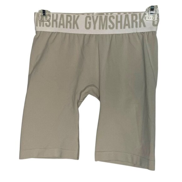 Gymshark Women's S Fit Seamless Cycling Shorts Tan Light Beige Sporty Workout - Picture 1 of 4